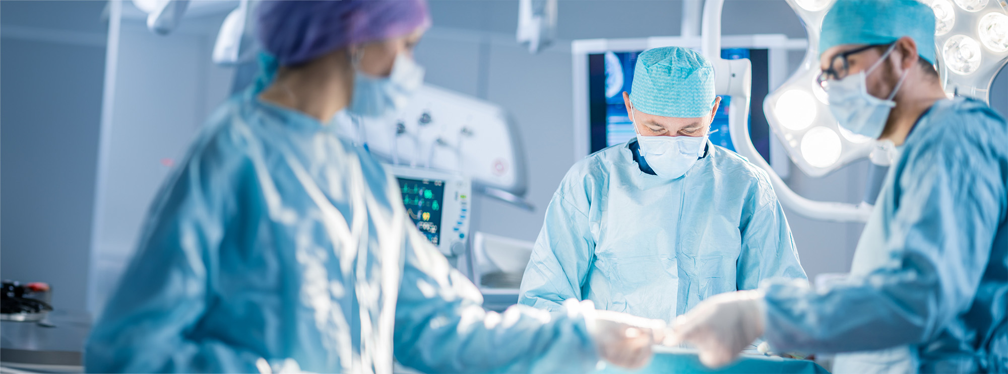 doctors performing craniotomy